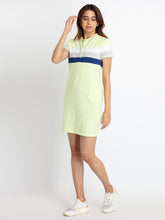 Womens Bodycon Striped Polo Dress